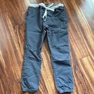 Men's Gray Jogger Pants with Drawstring Waist